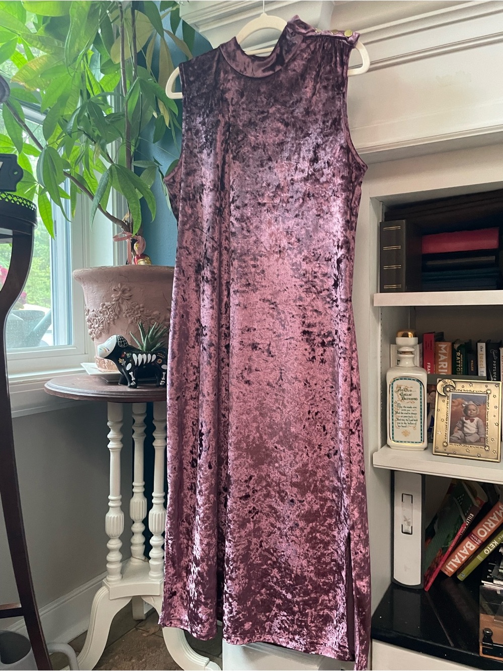 MICHAEL Michael Kors Mauve Velvet Maxi Dress